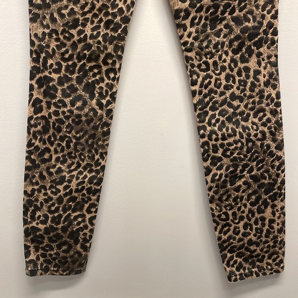 NWT Express Ankle Legging High Rise Denim Jeans Leopard Print 0L - Picture 6 of 16